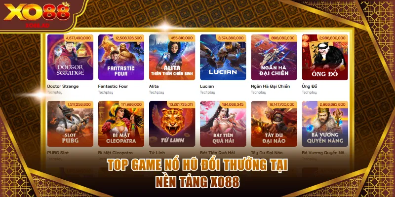 Top game nổ hũ đổi thưởng tại nền tảng XO88