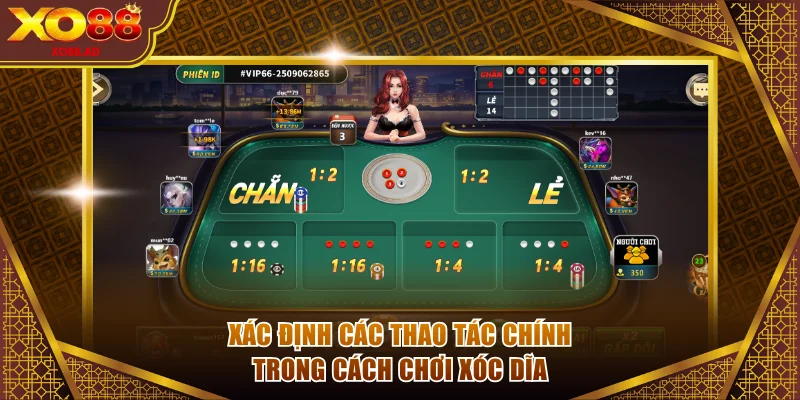 Xác định các thao tác chính trong cách chơi xóc dĩa